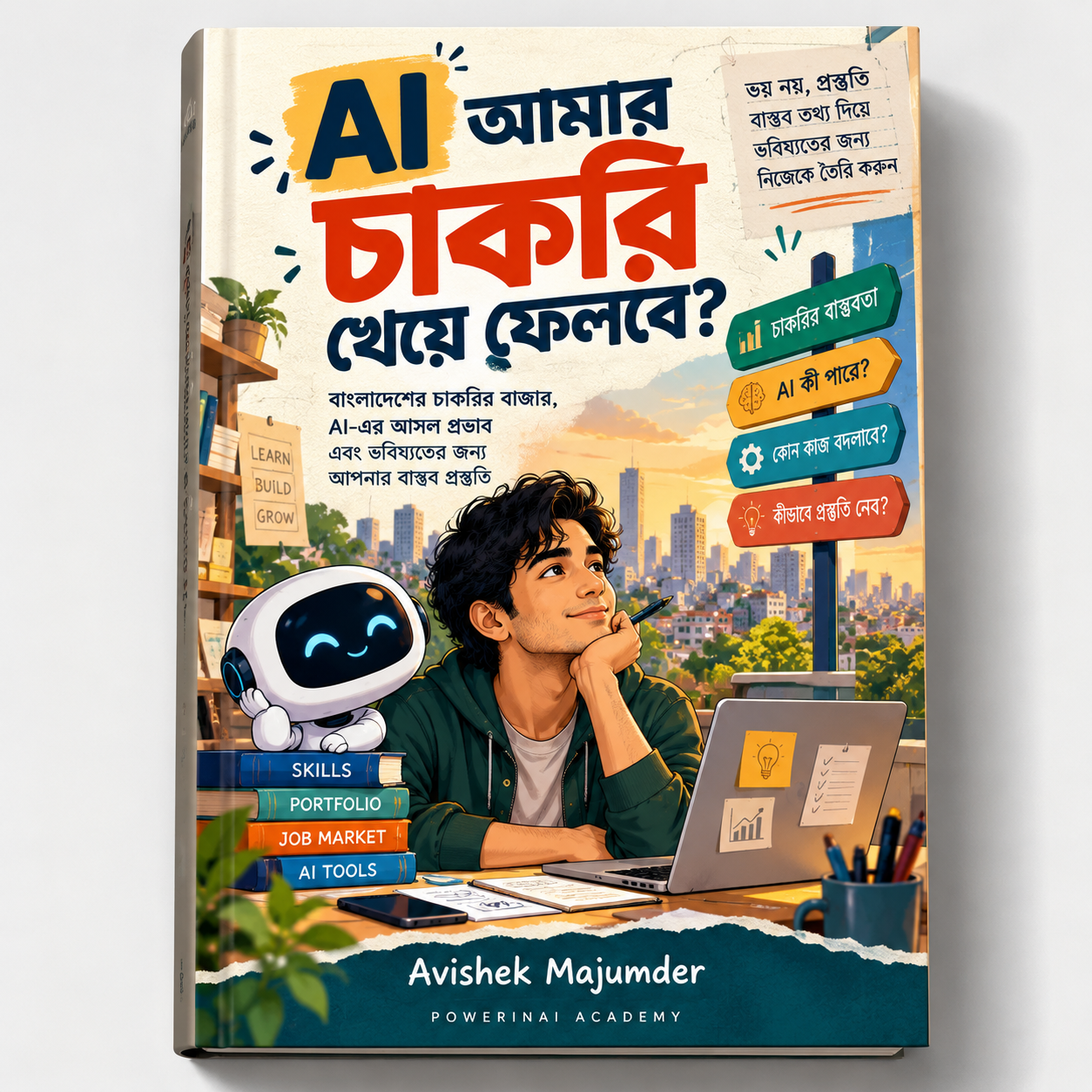 Cover of AI আমার চাকরি খেয়ে ফেলবে ! by Avishek Mojumder